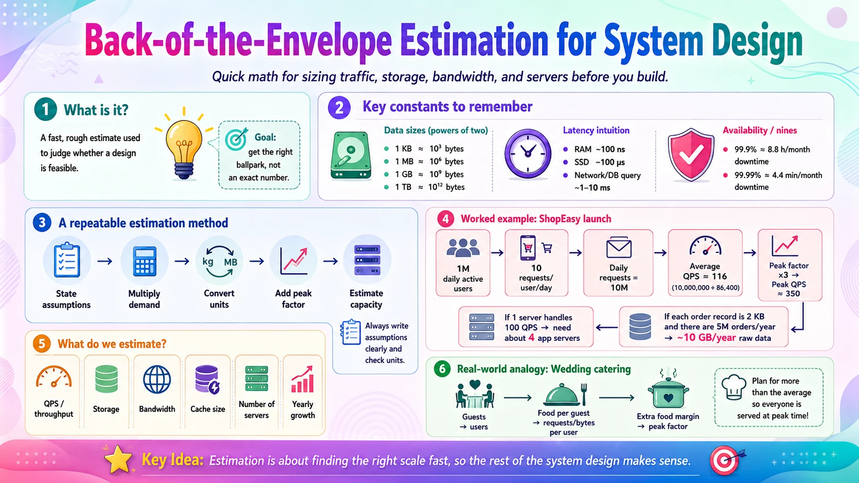 Back-of-the-Envelope Estimation for System Design