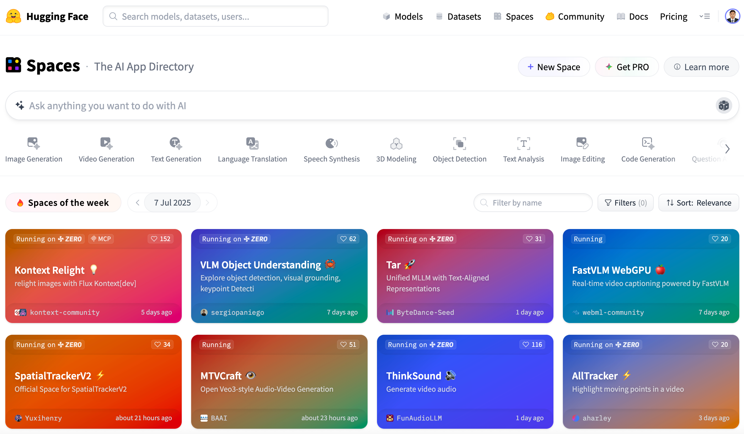 Hugging Face Space Dashboard