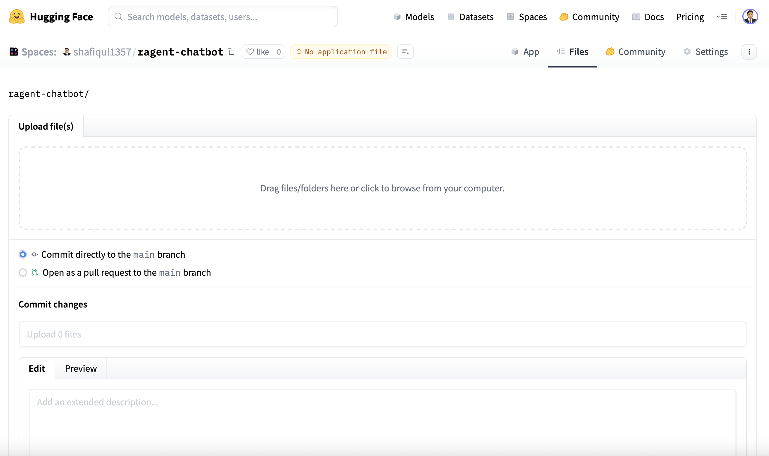 Drag and drop files