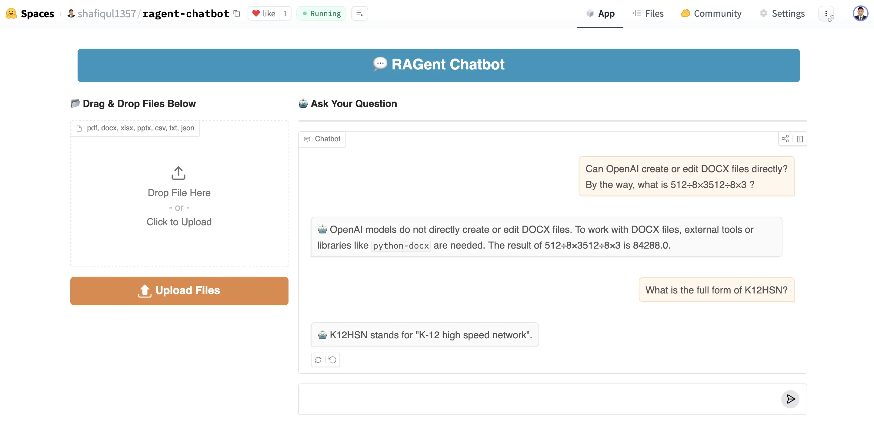 RAGent Chatbot UI